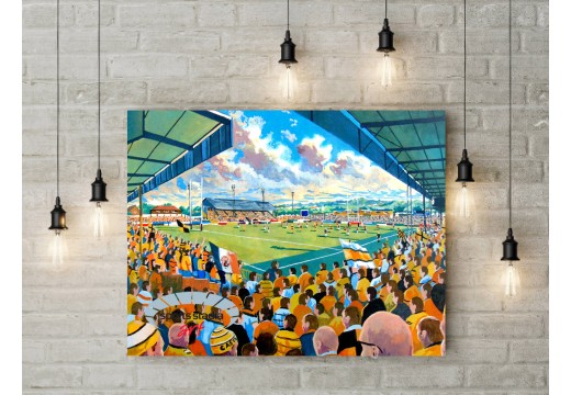 Wheldon Road Stadium Fine Art Canvas - Castleford Tigers Rugby League